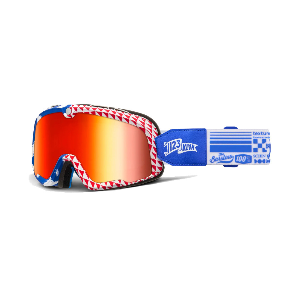 100% - BARSTOW - ARTIST SERIES : 1 2 3 KLAN MIRROR RED  LENS